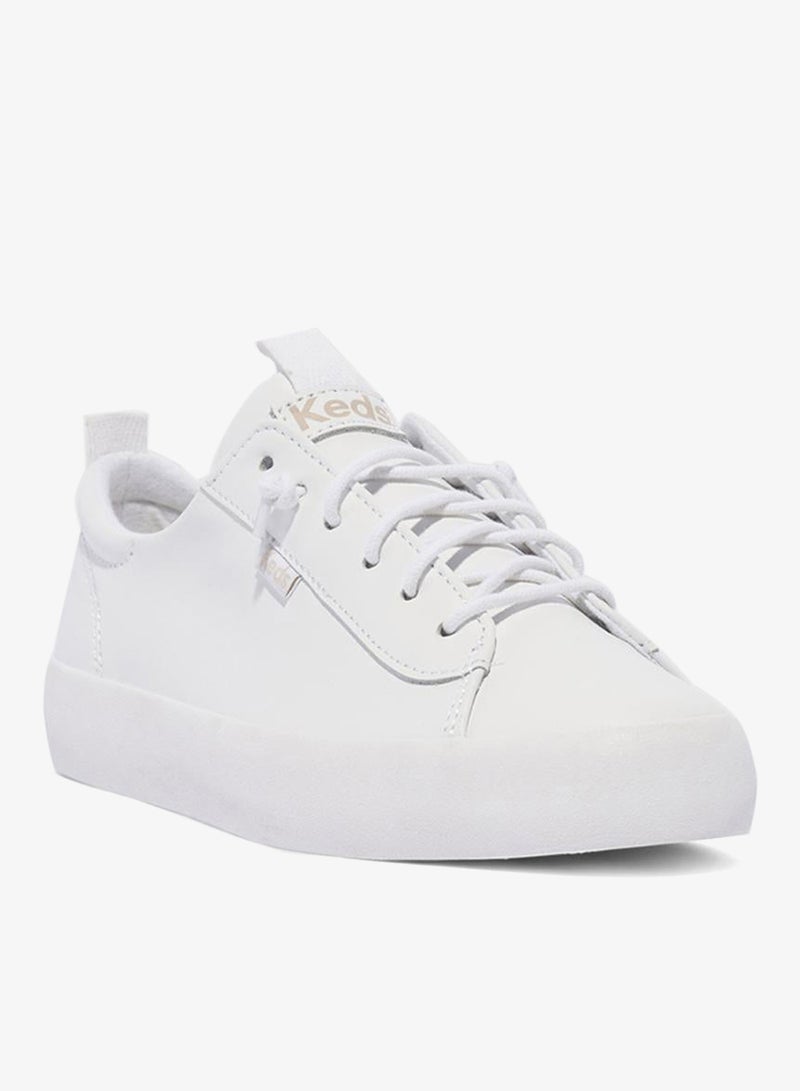 Keds Women's Kickback Leather Slip On  Casual Sneaker White - Image 3